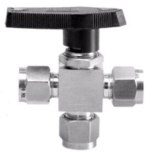 Q95SA stainless steel three-way ferrule ball valve